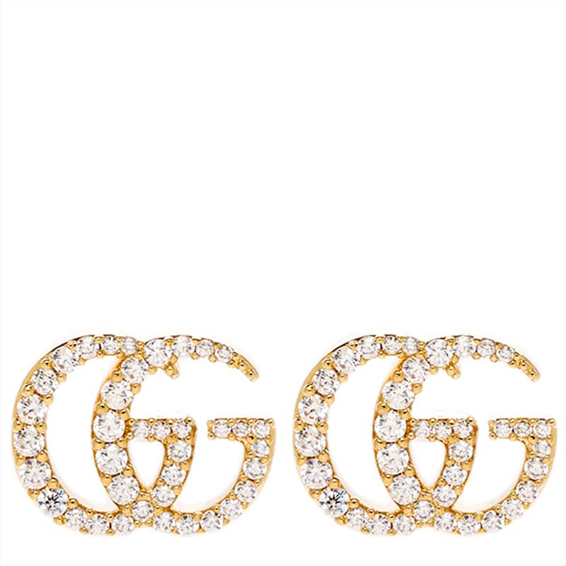 Gucci GG Marmont Crystal Earrings - Yellow