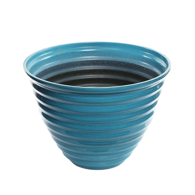 Blue 12" Glazed Planter