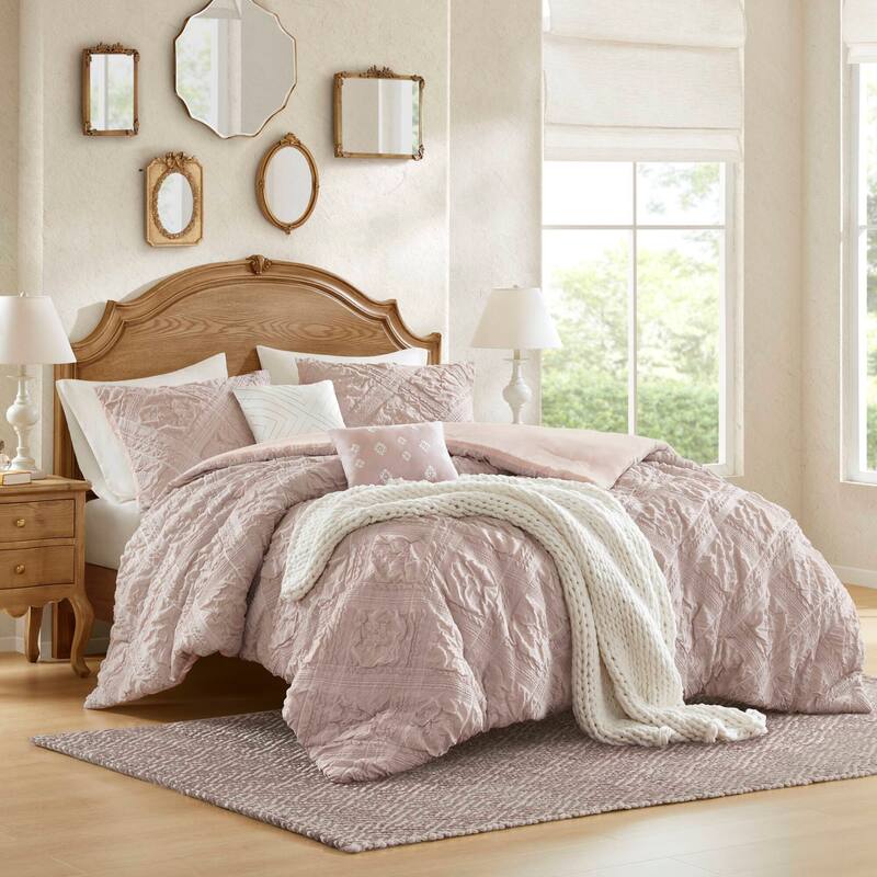 Madison Park Mona 5 Piece Sculpted jacquard comforter set