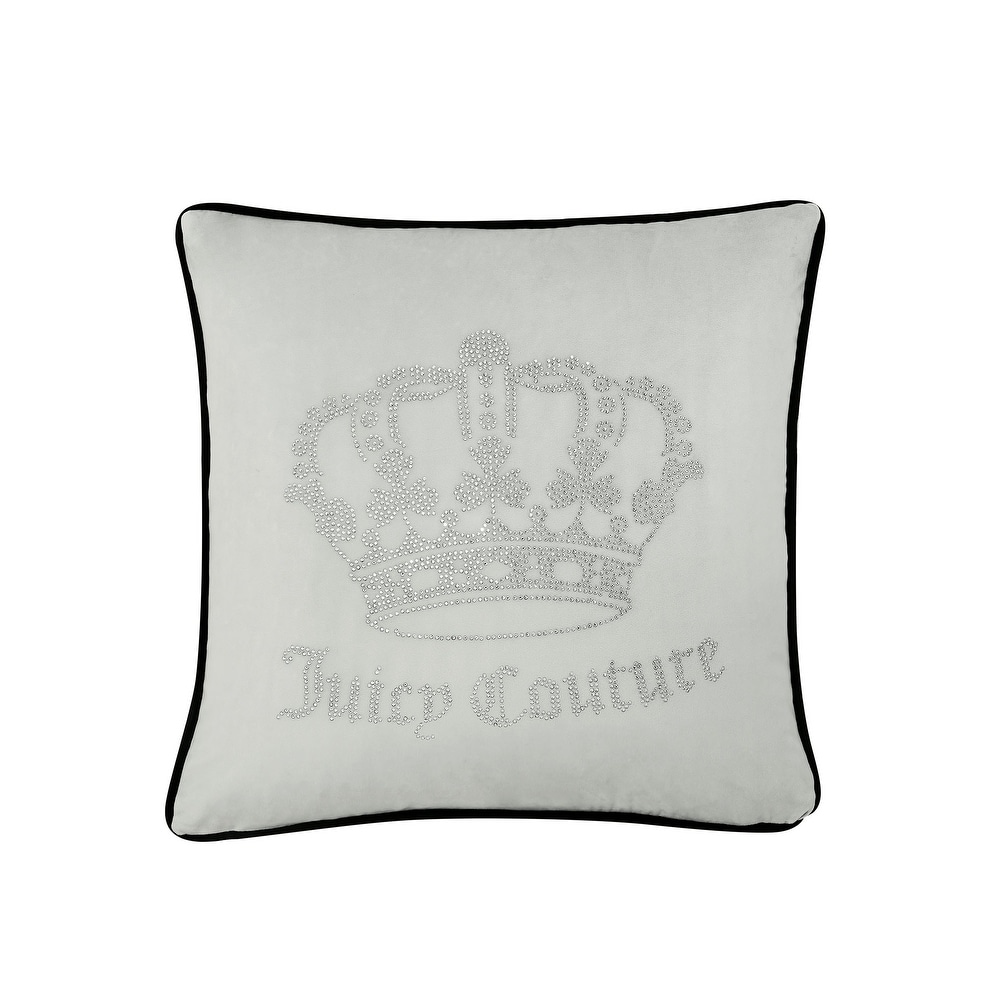 Juicy Couture Square 1-Piece Premium Throw Pillow-Living Room and Bedroom  Décor, 1 Count (Pack of 1), Blush
