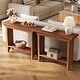 preview thumbnail 8 of 7, 39.37" Solid Wood Console Table, Small Entryway Table with Shelf