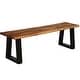 Solid Acacia Wood Outdoor Patio Dining Picnic Bench - Bed Bath & Beyond ...