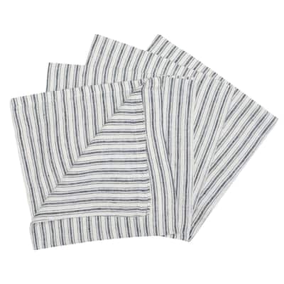 Caravan Boat Stripe Linen Napkins - Set of 4