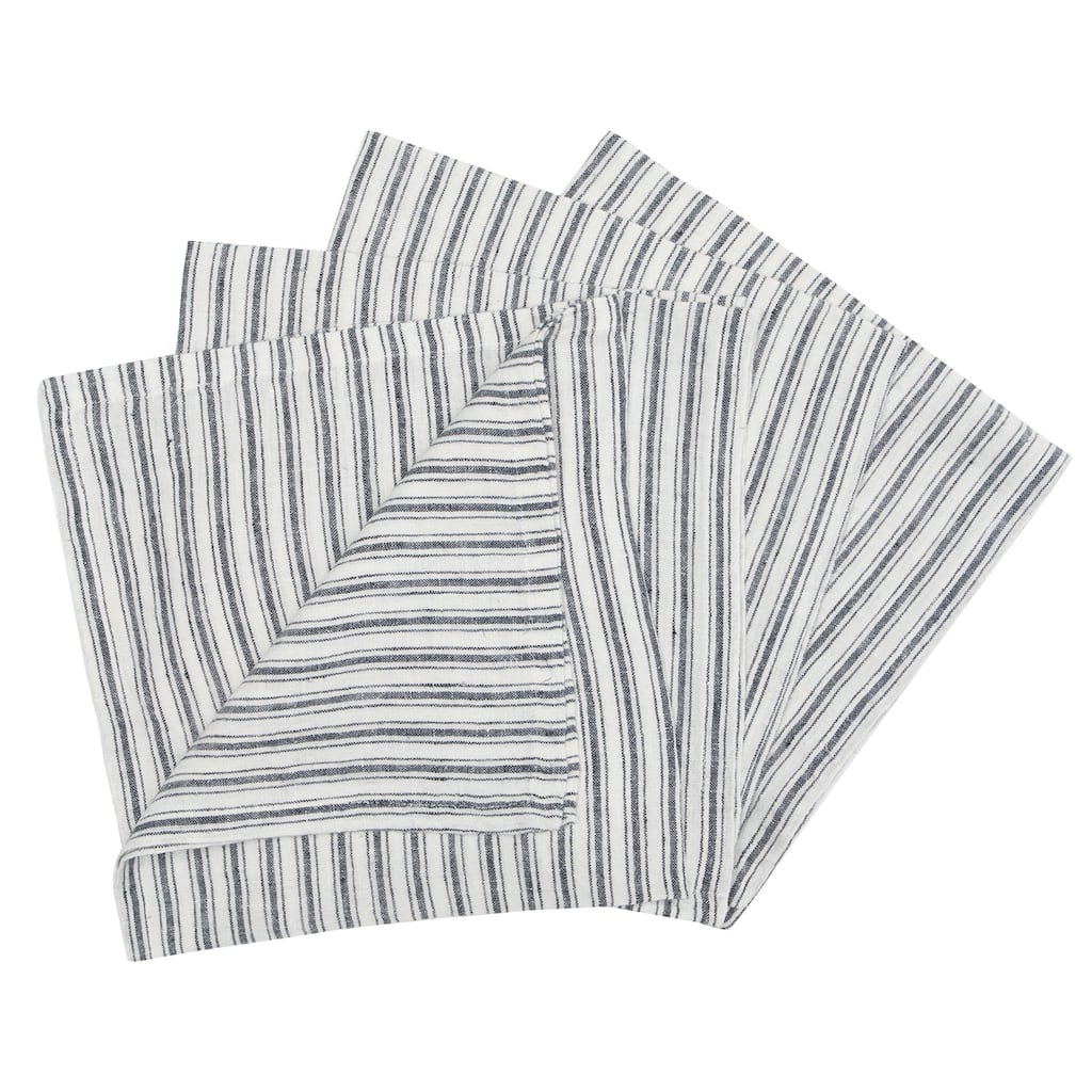 Caravan Boat Stripe Linen Napkins - Set of 4