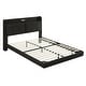 preview thumbnail 10 of 18, Queen Size Floating Platform Bed with Storage, Night Light and USB Charger