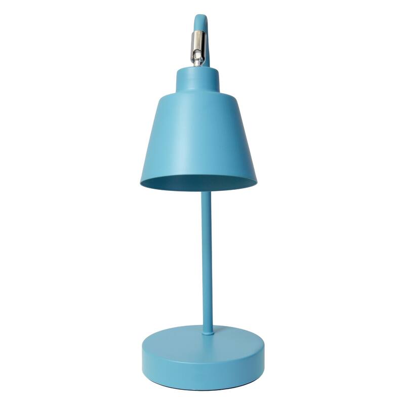 Angled Arm Desk Lamp with Adjustable Cone Shade - 16" - Blue