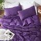 preview thumbnail 3 of 2, Snowflakes - Coma Inducer® Oversized Comforter Set - Purple Acai