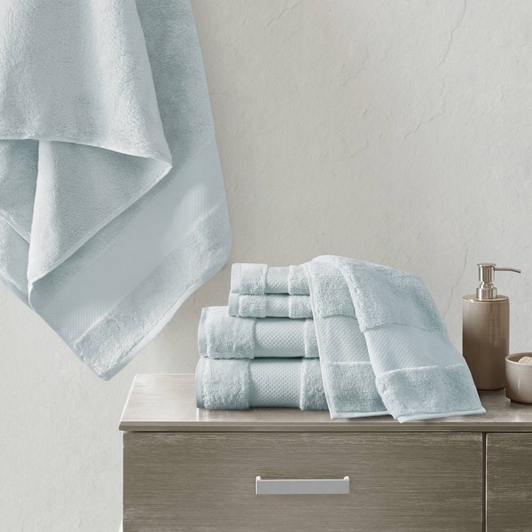Madison Park Signature Turkish Cotton 6-piece Bath Towel Set - Light Blue