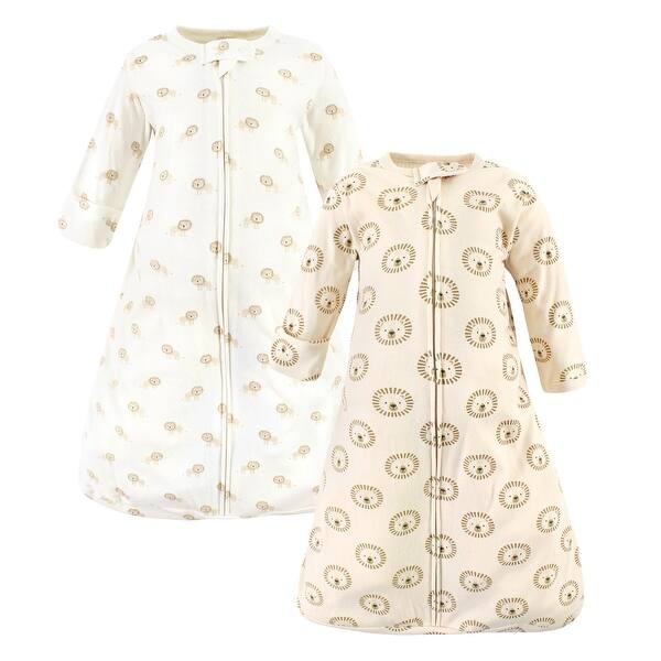 slide 1 of 1, Hudson Baby Cotton Long-Sleeve Wearable Sleeping Bag, Sack, Blanket, Brave Lion Long Sleeve 0-3 Months - Brave Lion Long Sleeve