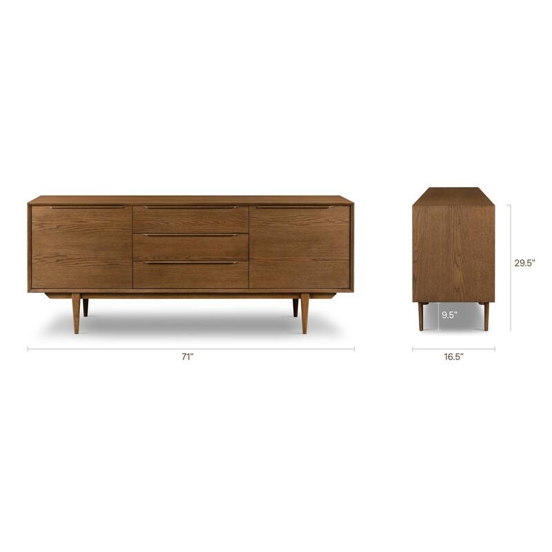 Maro 71" Oak Sideboard in a Walnut Finish