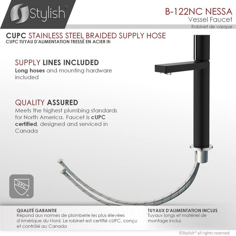 Stylish Nessa Single Handle Ht 12 1/2" Vessel Bathroom Faucet B-122