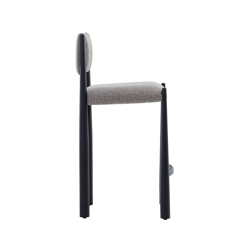 Manhattan Comfort Lennor Metal Boucle Counter Stool