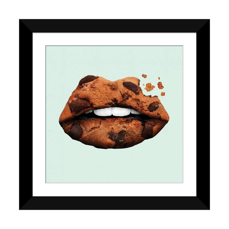 iCanvas "Cookie Lips" by Jonas Loose PFA - Black - 24x24x1