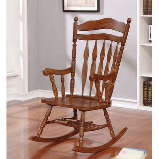 Colby Windsor Country Style Brown Wooden Rocking Chair - Bed Bath ...