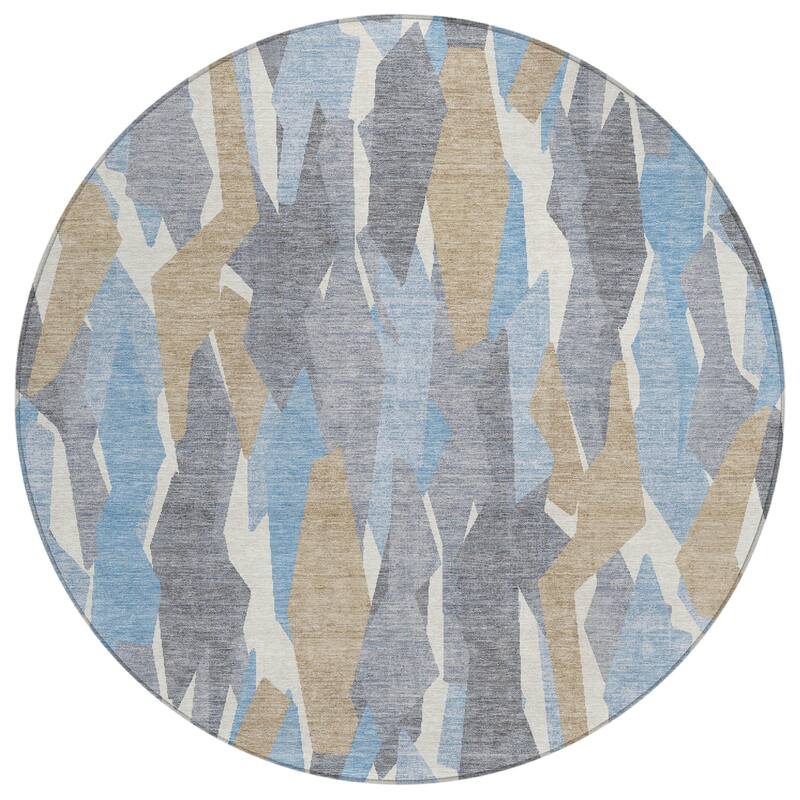 Machine Washable Indoor/ Outdoor Contemporary Dylan Chantille Rug