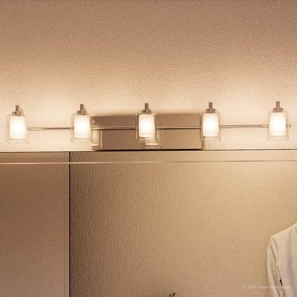Shop Luxury Modern Bathroom Vanity Light 6 H X 42 W With Posh Style Polished Chrome Finish On Sale Overstock 19478194