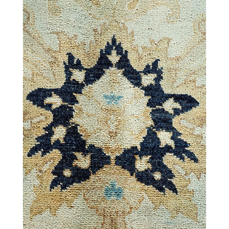 Overton Hand Knotted Wool Vintage Inspired Modern Contemporary Overdyed Gray Area Rug - 8' 9" x 11' 6"