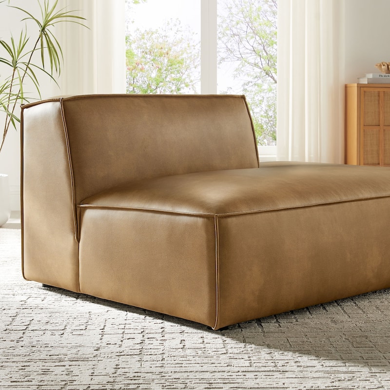 Restore Vegan Leather Right-Facing Armless Modular Chaise