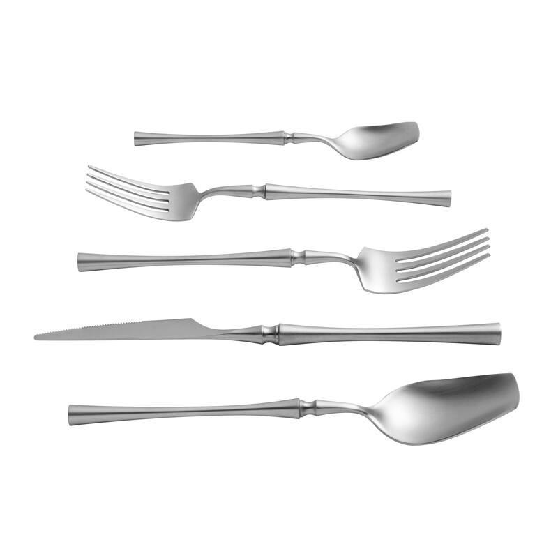 Millie Brushed Stainless Steel Flatware - Set of 20 Pieces