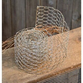 Vintage Shimmer Chicken Wire Ribbon - 9ft - As Pictured - Bed Bath ...