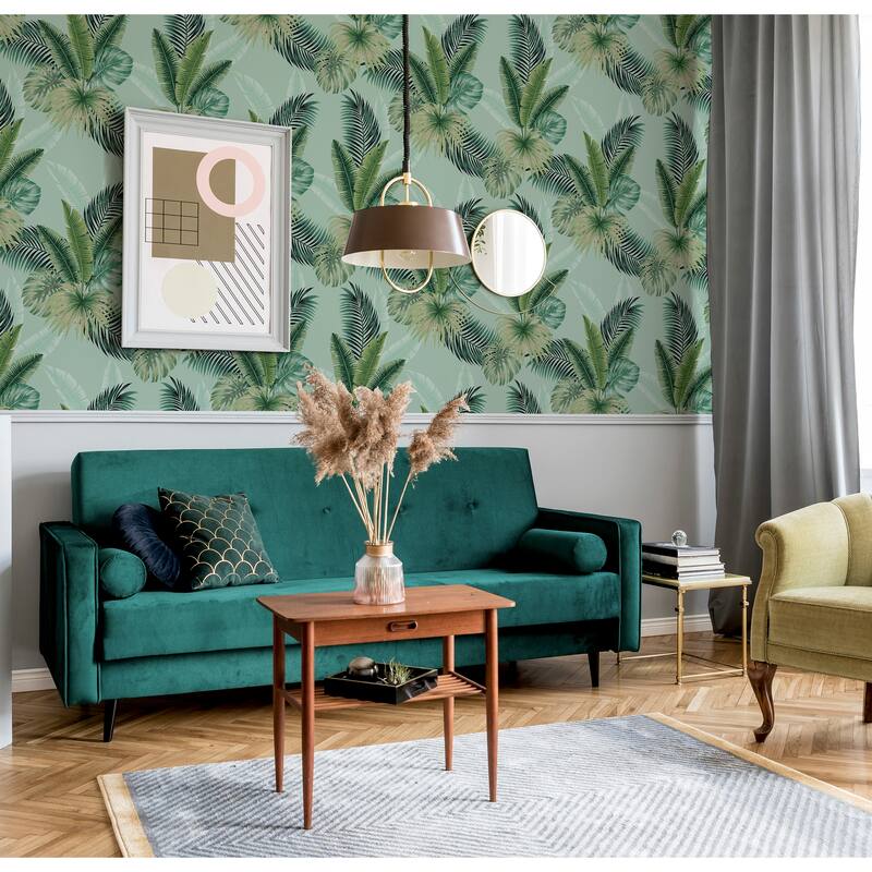 Arthouse Miami Navy Palms Wallpaper