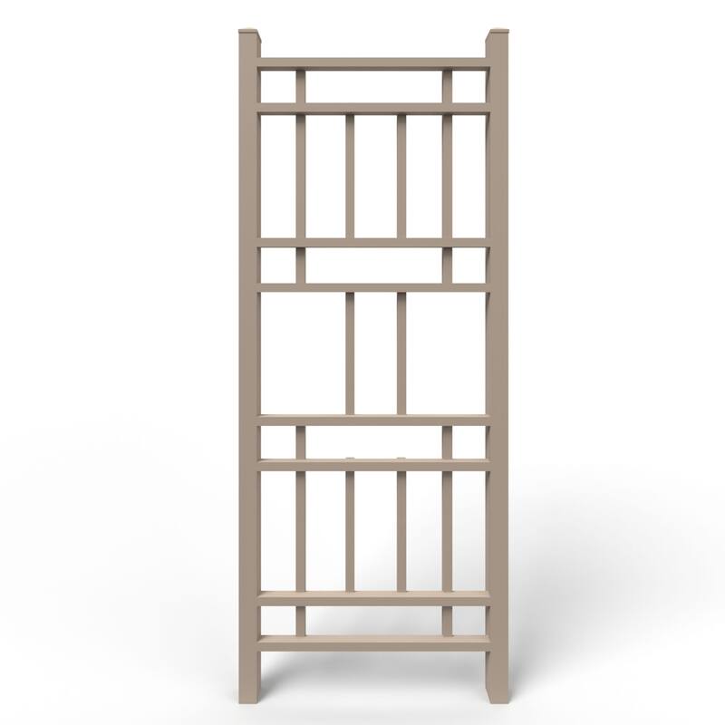 Dura-Trel Wellington 28 x 75 Inch PVC Vinyl Outdoor Garden Patio Trellis, Mocha - 14