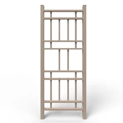 Dura-Trel Wellington 28 x 75 Inch PVC Vinyl Outdoor Garden Patio Trellis, Mocha - 14