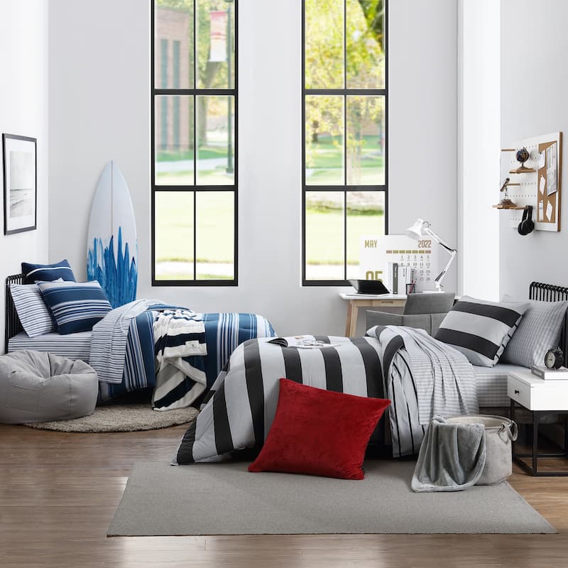 Nautica Lawndale Cotton Grey Comforter Set