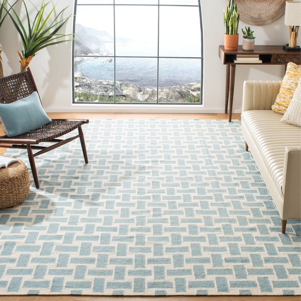 SAFAVIEH Handmade Flatweave Dhurries Leigh Modern Wool Rug