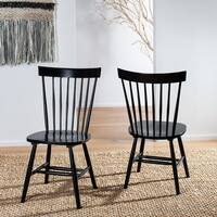 Safavieh Country Classic Dining Country Lifestyle Spindle Back Black Dining Chairs (Set of 2) - 20.5" x 21" x 36"