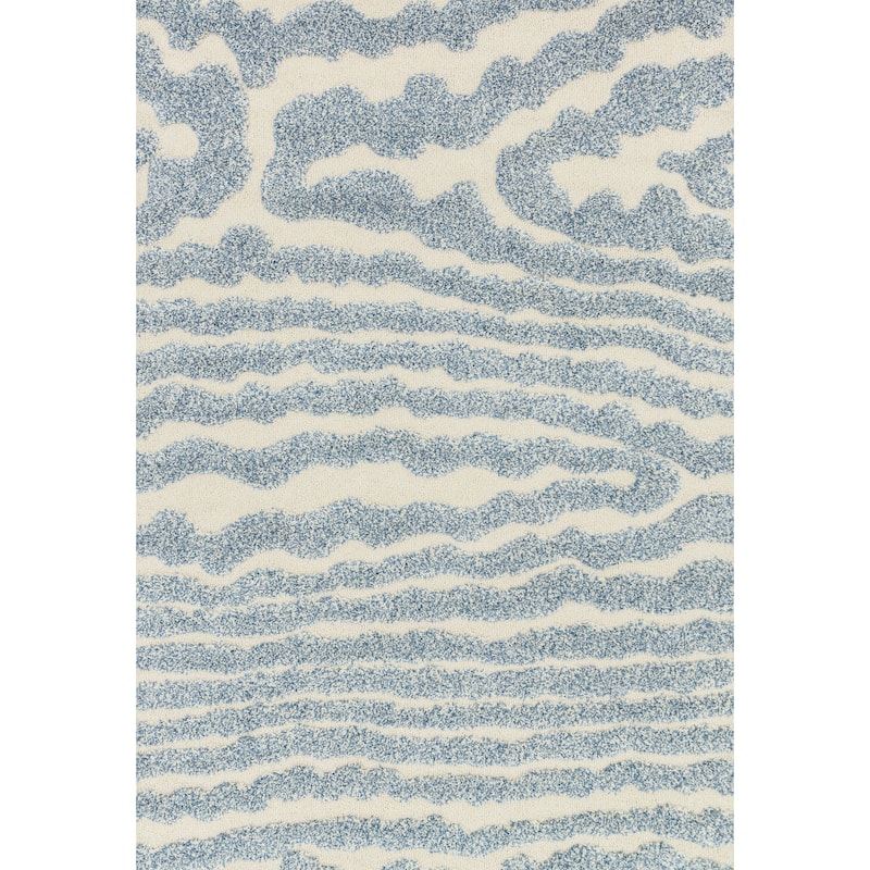 Alexander Home Julian Abstract Wave Plush Shag Area Rug