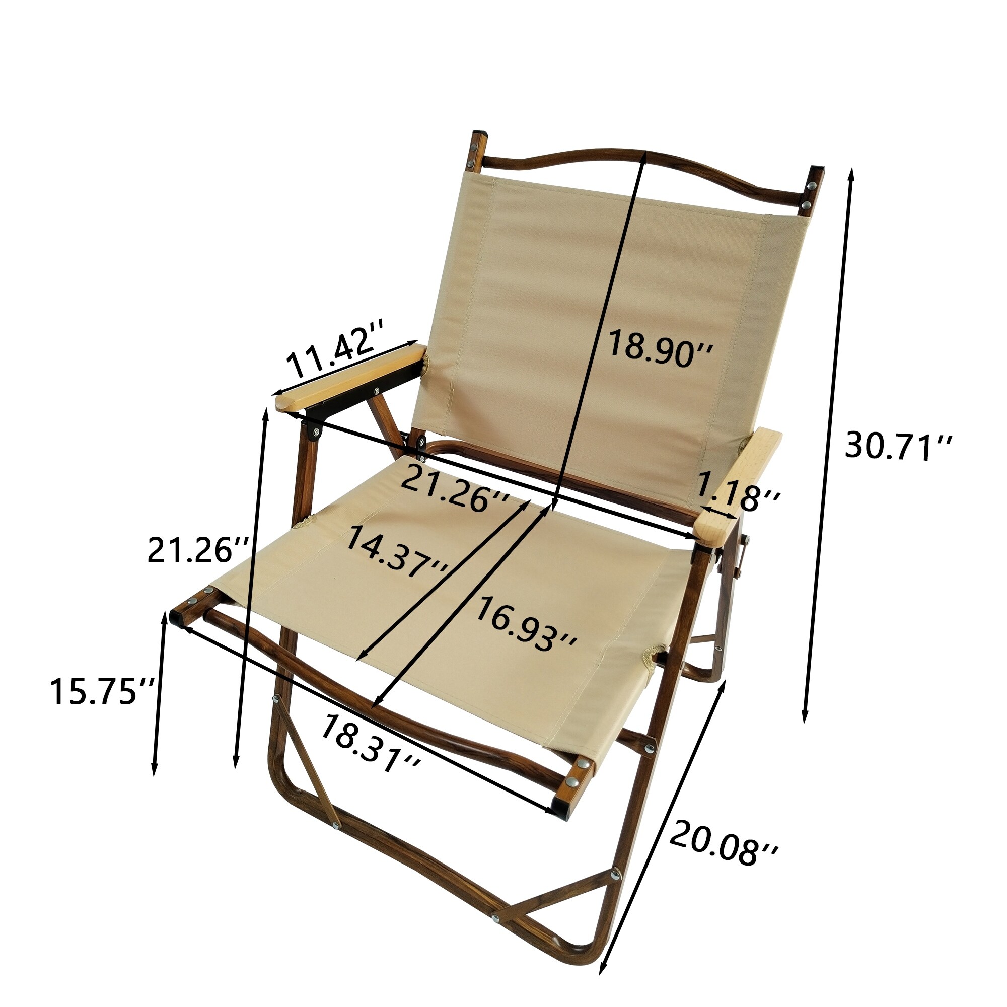 ☺︎ Kermit chair Black Blackdog Outdoor Folding Kermit Chair - Portable & Durable