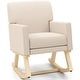 preview thumbnail 1 of 19, Costway Mid Century Rocking Chair Upholstered Armchair w/ Lumbar