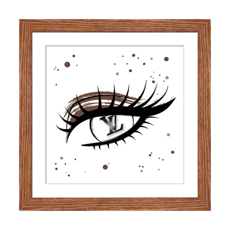 iCanvas "Louis Vuitton Eye" by Martina Pavlova - Walnut - 16x16x1