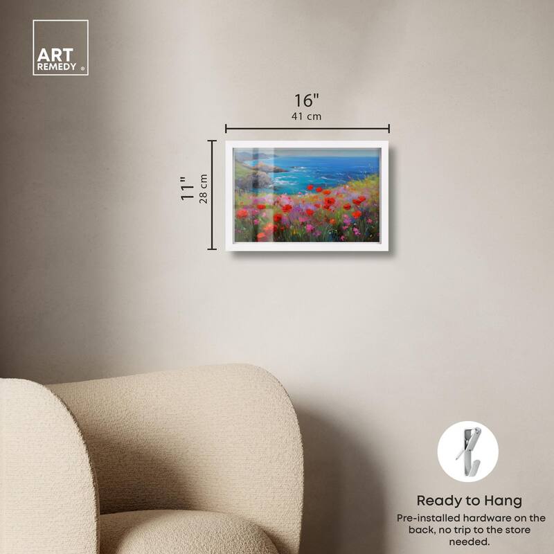 Ocean View Bloom II Shadowbox by Art Remedy