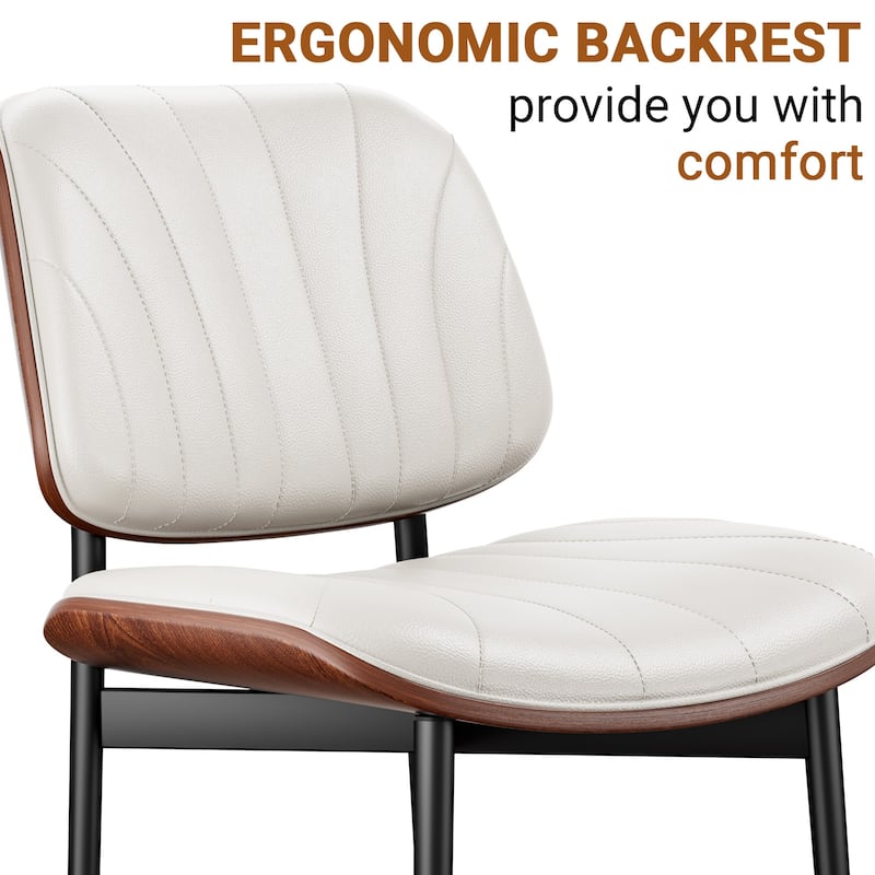 Mid Century Modern Dining Chairs, Upholstered Dining Chairs Set of 2