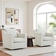 preview thumbnail 97 of 177, 2 Set Modern Swivel Accent Arm Chair for Living Room Pinstripe Light Blue-Linen