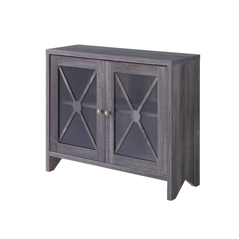 Lyle Farmhouse 31-inch 2-Shelf Accent Cabinet by Furniture of America