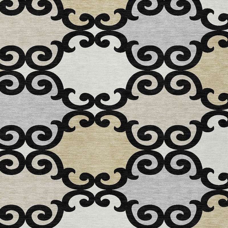 HomeRoots Trellis Transitional Rectangle Outdoor Rug