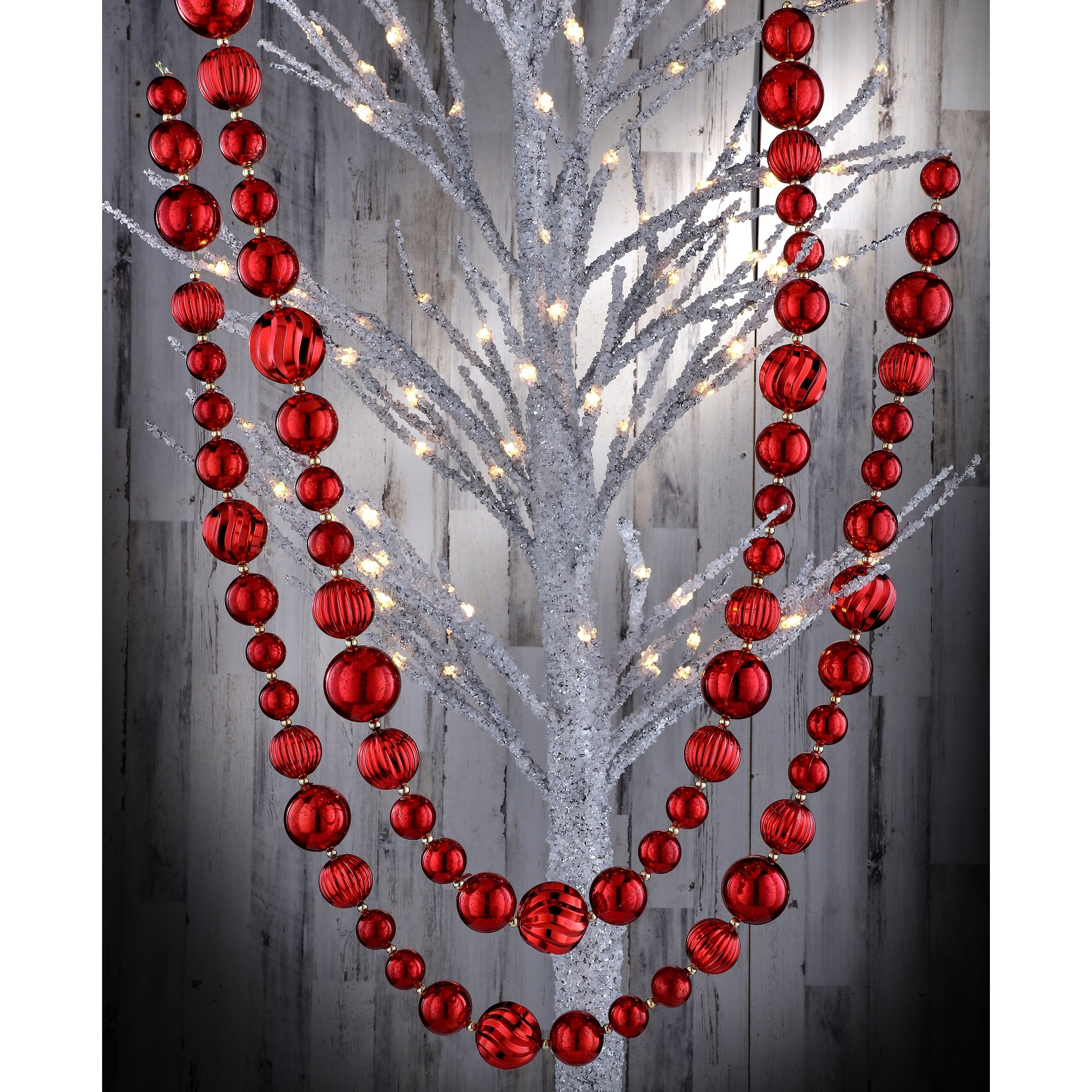 60" Mercury Ball Ornament Garland, Shatterproof