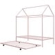 preview thumbnail 13 of 24, Metal Twin Size Kids House Bed with Trundle
