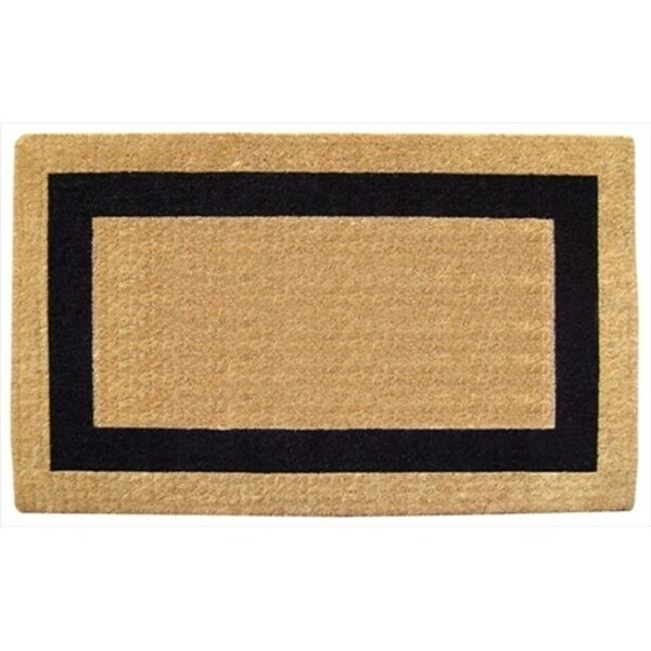 Nedia Home O2019 Single Picture - Black Frame 22 x 36 In. Heavy Duty Coir Doormat - Plain