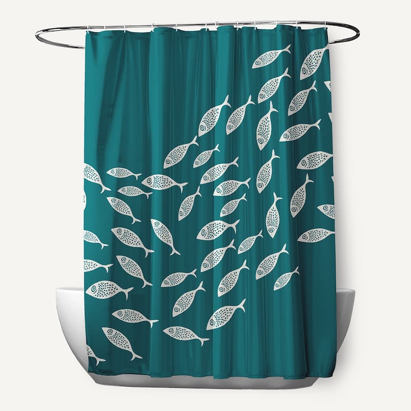 Escuela Shower Curtain - Ocean Teal