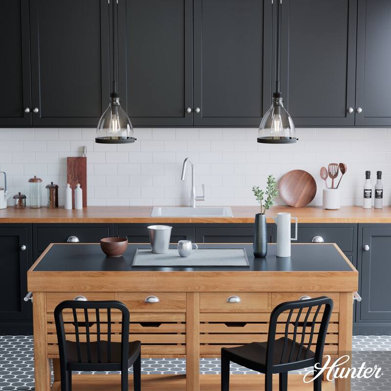 Hunter 10" Van Nuys 1 Light Pendant - Kitchen Island, Dining Room - Industrial, Contemporary, Transitional