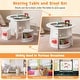 preview thumbnail 8 of 8, Gymax 5-PC Kids Table & Chair Set w/Writable Blackboard&Storage Stools