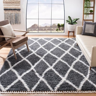 SAFAVIEH Moroccan Tassel Shag Aleen 1.5-inch Thick Rug