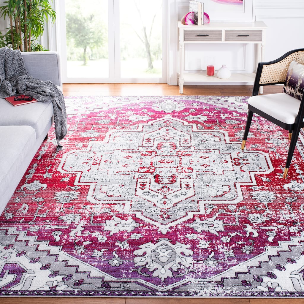 SAFAVIEH Skyler Rillie Boho Medallion Watercolor Rug
