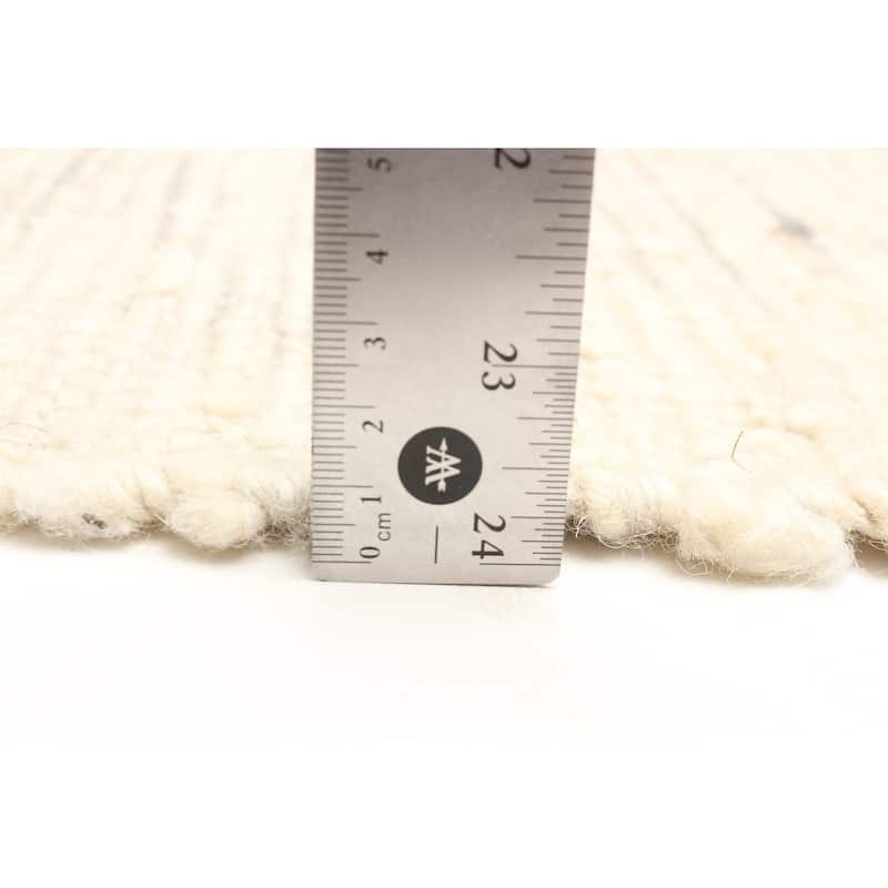 ECARPETGALLERY Braid weave Sienna Cream Wool Rug - 4'11 x 8'0