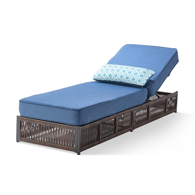 Pocassy Outdoor Lounge Chairs, Pool Lounge Chairs with Adjustable Backrest
