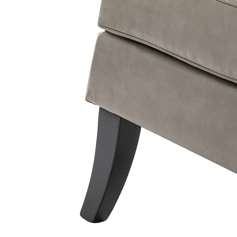 Nileus Contemporary and Classic Polyester Accent Chair with Solid Wooden Legs by HULALA HOME